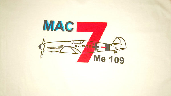 Me 109 "Rote 7 " Seitenriss