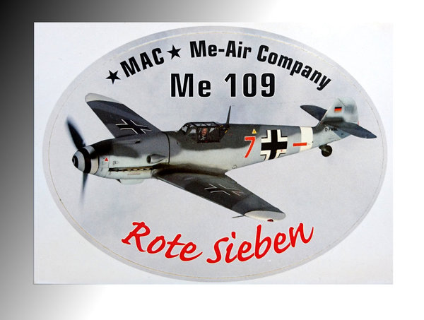 Aufkleber Me 109 "Rote 7" MAC